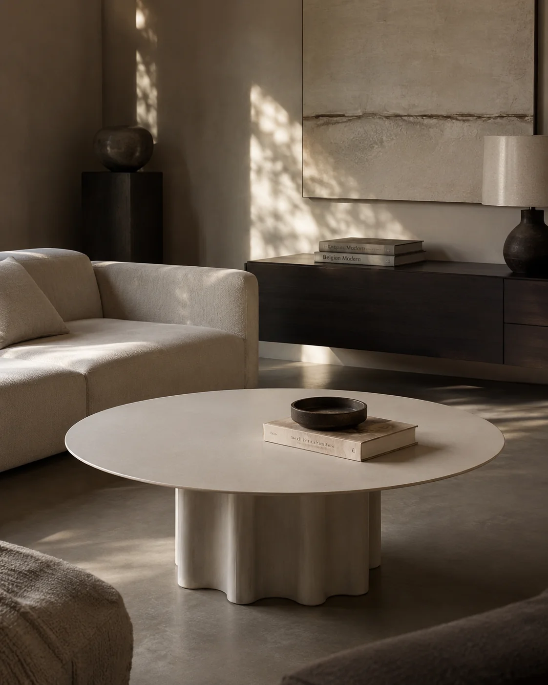 Moon Coffee Table - Matte Beige Moon Coffee Table - Matte Beige