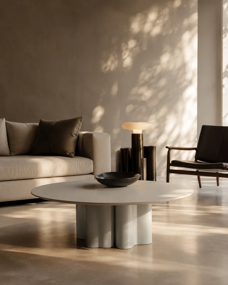 Moon Coffee Table - Matte Beige Moon Coffee Table - Matte Beige