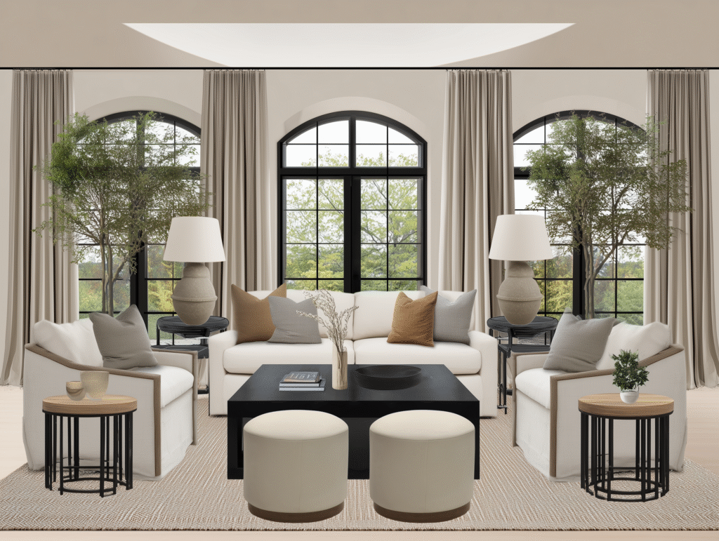 Nesting round side tables