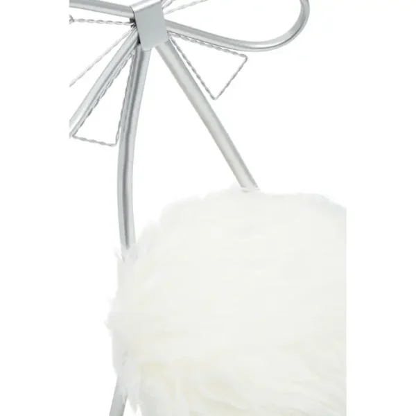 Nestle Silver Bow Faux Fur Chair1