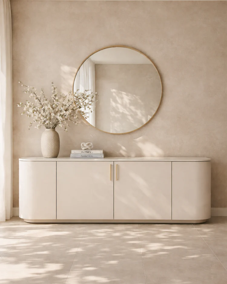 Oakura Buffet - Matte Beige Oakura Buffet - Matte Beige