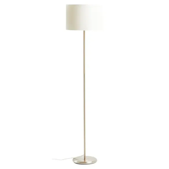 Orma Cream Waffle Effect Shade Floor Lamp