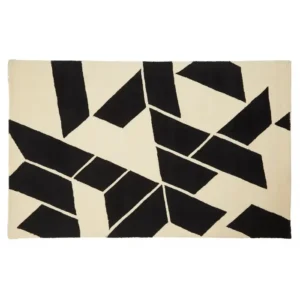 Osie Milana Large Black and White Geometric Rug