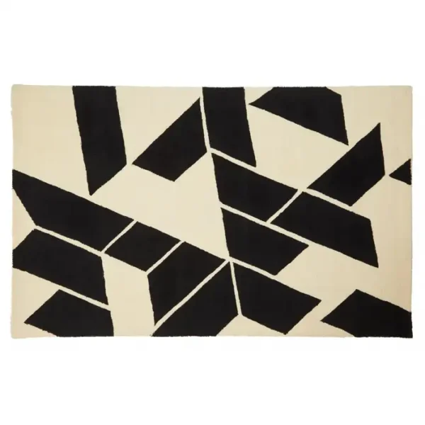 Osie Milana Large Black and White Geometric Rug