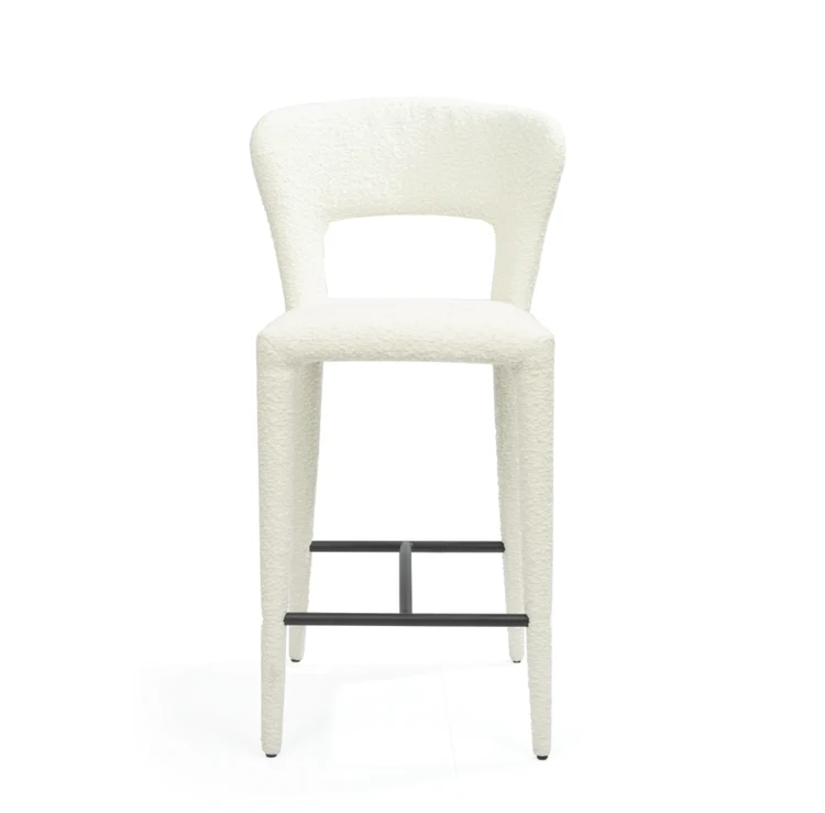 Pari I Bar Stool - Chex Polar Bouclé Pari I Bar Stool - Chex Polar Bouclé