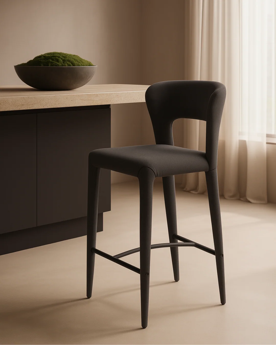 Pari I Bar Stool - Luxe Cinder Grey Pari I Bar Stool - Luxe Cinder Grey