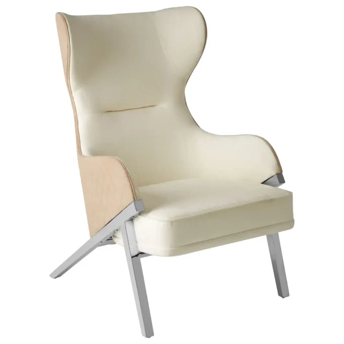 Piet White Fabric Chair