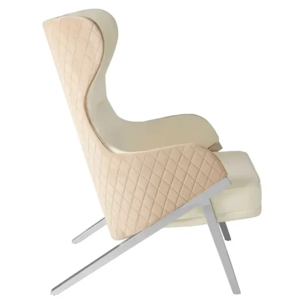 Piet White Fabric Chair2