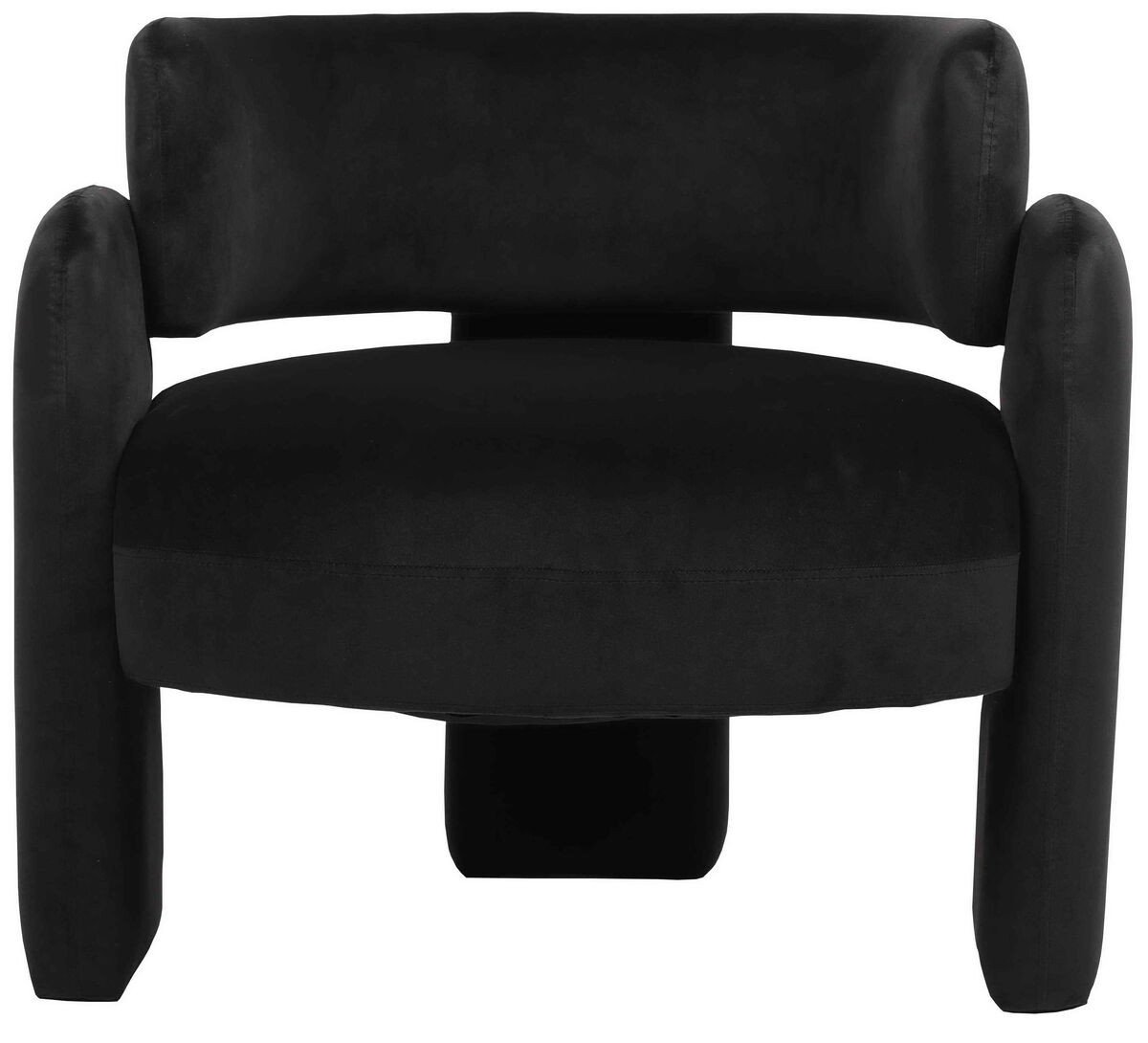 Pirux Black Velvet Curved Chair Pirux Black Velvet Curved Chair