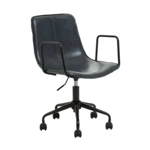 Ranson Grey Leather Effect Home Office Chair