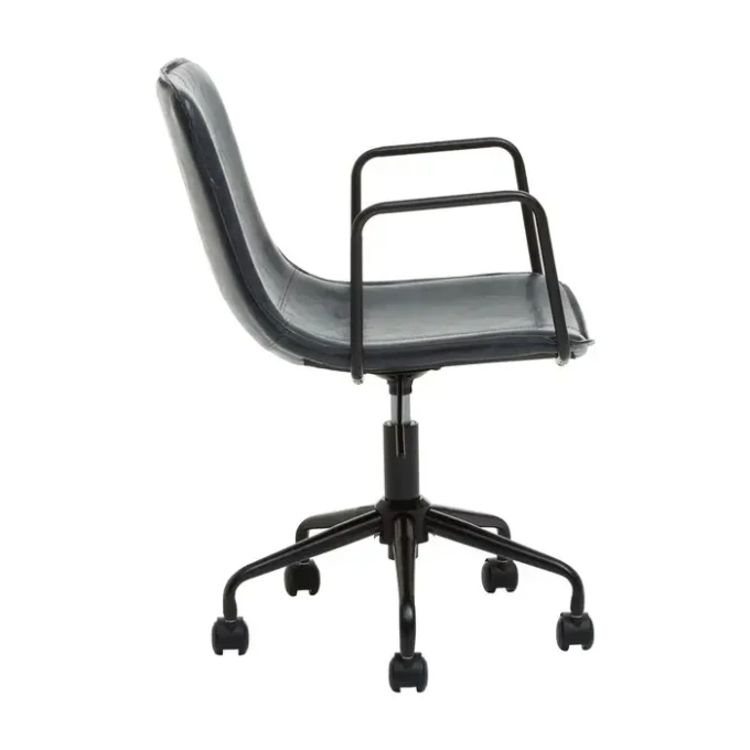 Ranson Grey Leather Effect Home Office Chair2