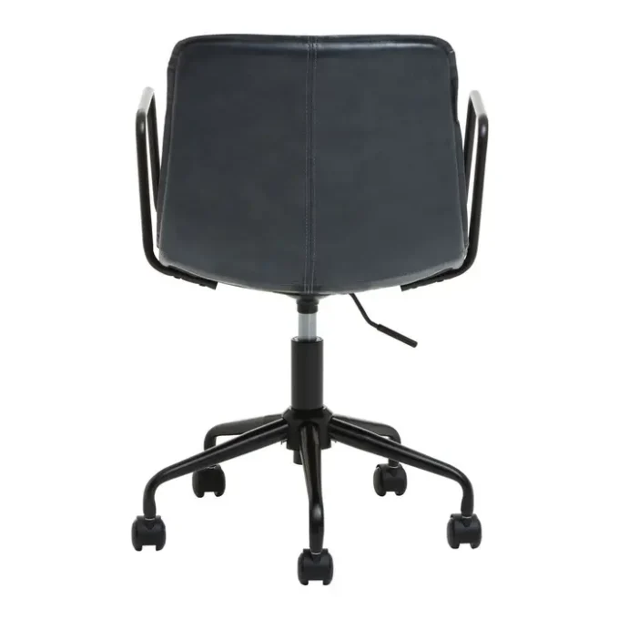 Ranson Grey Leather Effect Home Office Chair3