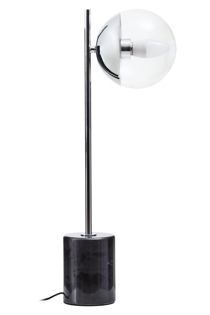 Reverie Small Silver Finish Metal Table Lamp Reverie Small Silver Finish Metal Table Lamp