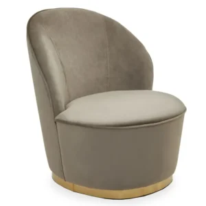 Riera Mink Velvet Gold Base Chair