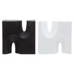 Rocc Set Of Two Black And White Bookends