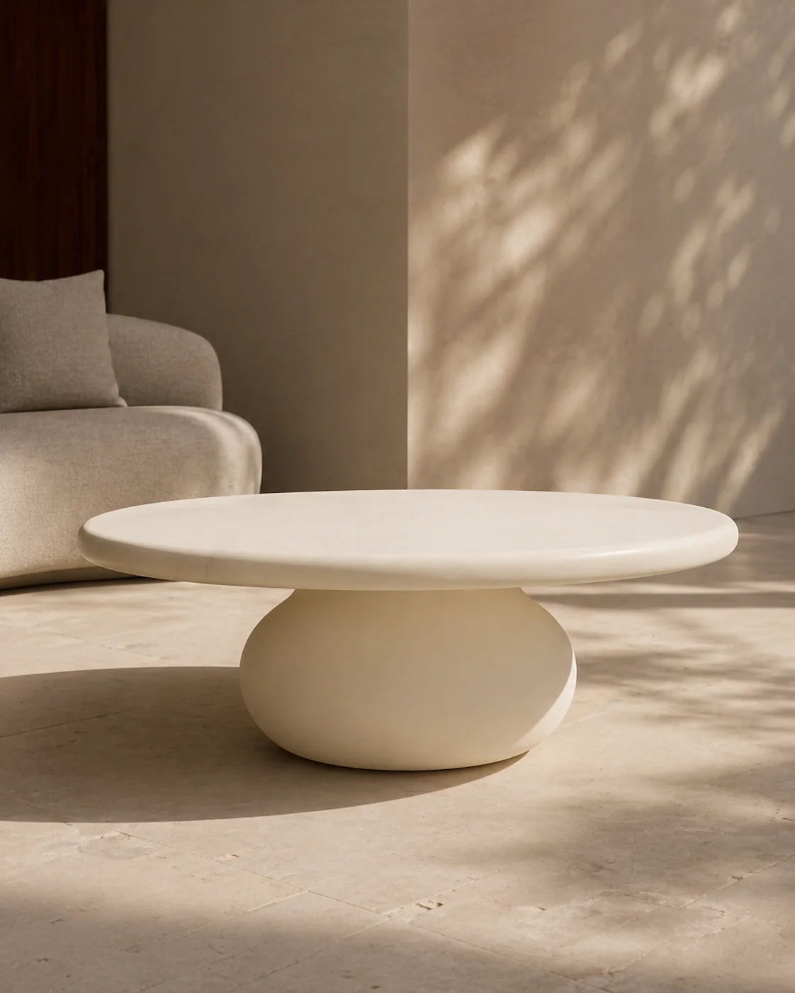 Rolo Coffee Table - Matte Beige Rolo Coffee Table - Matte Beige