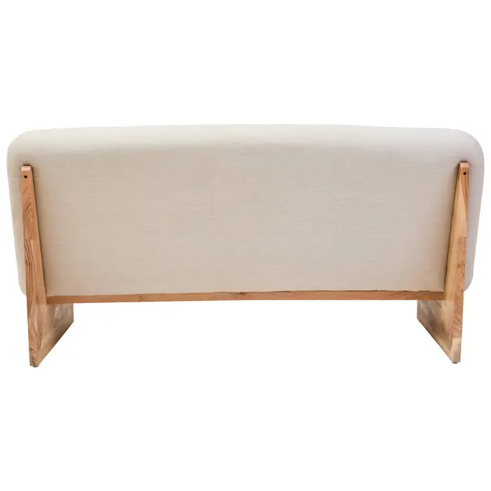 Rova Two Seater Linen Texture Armless Sofa With Wood Base Rova Two Seater Linen Texture Armless Sofa With Wood Base3