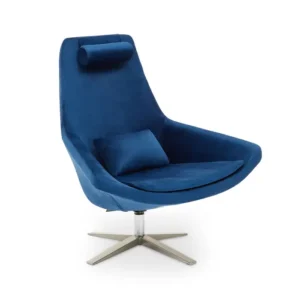 Salo Navy Velvet Armchair