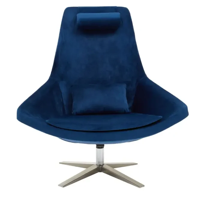 Salo Navy Velvet Armchair1
