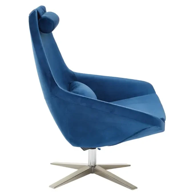 Salo Navy Velvet Armchair2