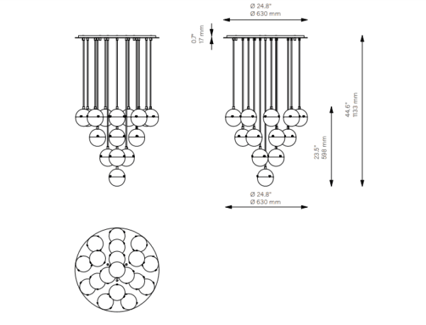 Molecule Cluster 19 Chandelier Light - Image 9