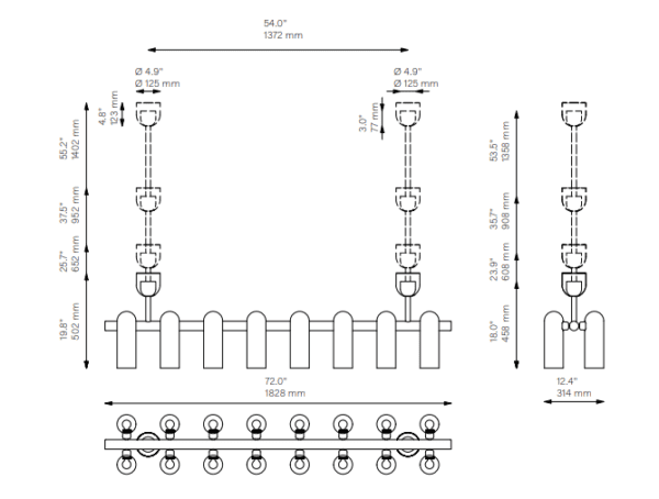 Odyssey Linear LG Chandelier Light - Image 7