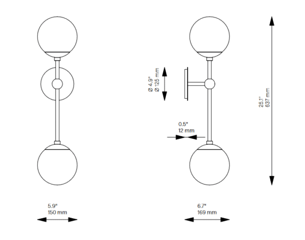 Armstrong Dual Wall Sconce - Image 8