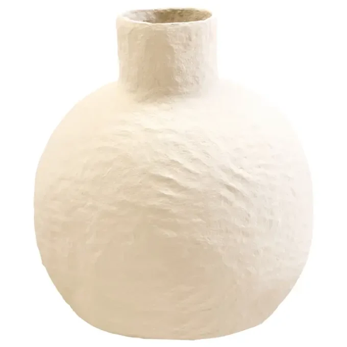 Sensei Cotton Mache Large Cream Vase