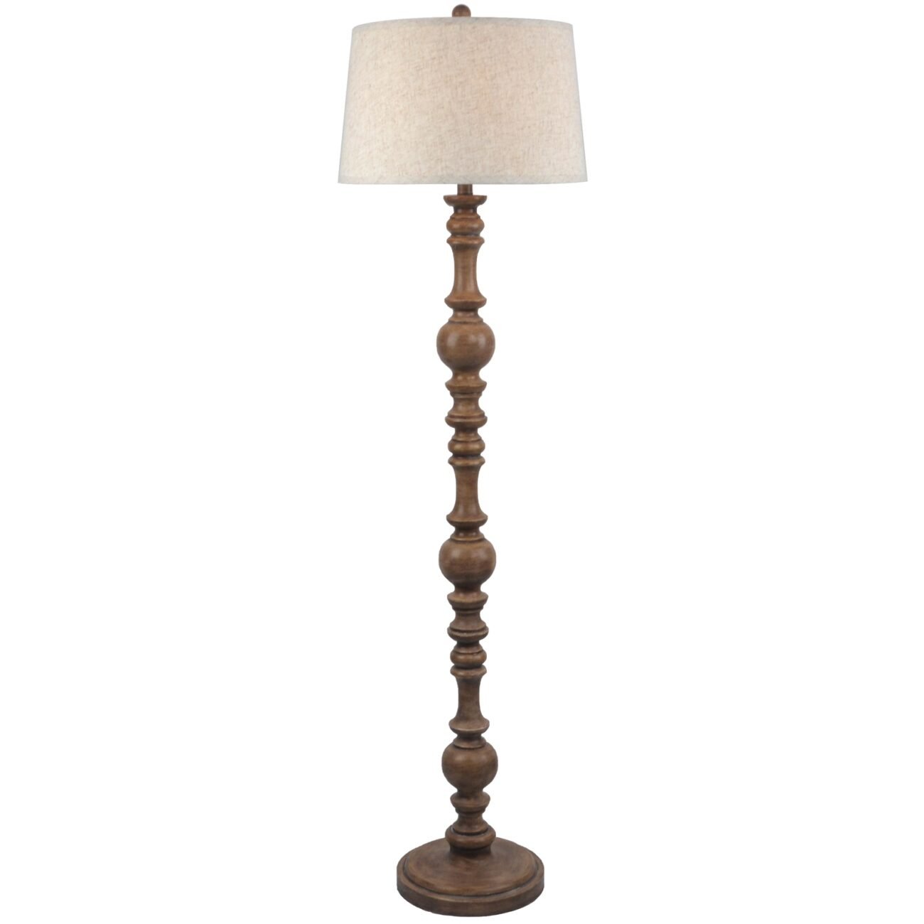 Seraphia Floor Lamp With Edged Linen Shade Seraphia Floor Lamp With Edged Linen Shade