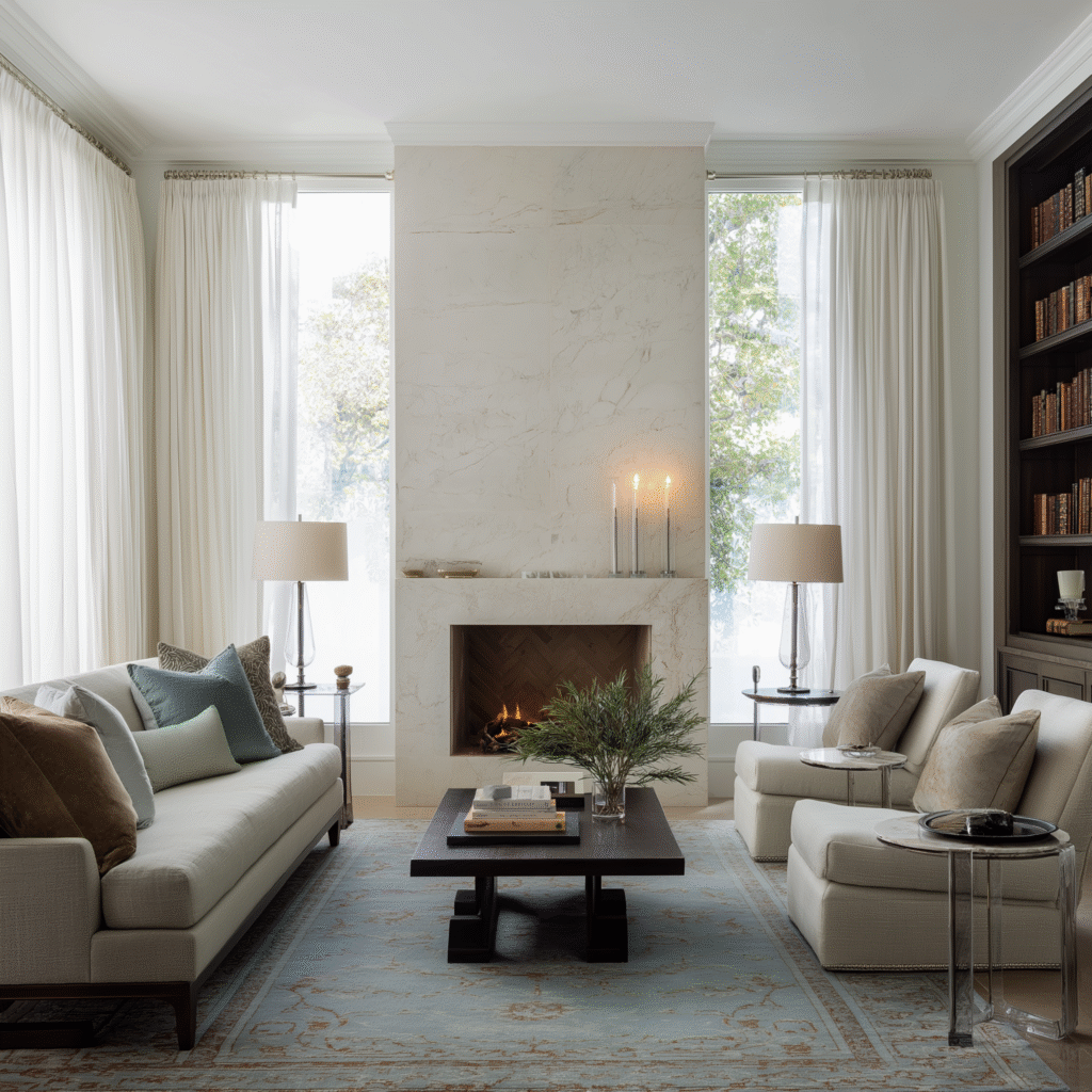 Small side tables in Living room setting