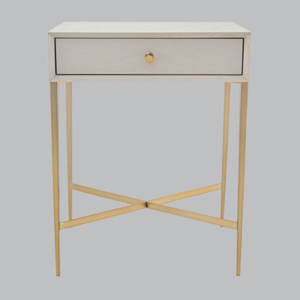Somerton Ceramic Grey Finish Side Table