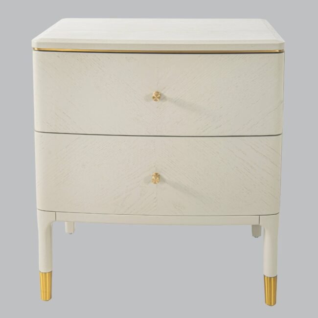 Stonehurst Off – White 2 Drawers Side Table