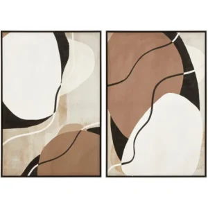 Strata Set Of 2 Multi Colour Textured Wall Art