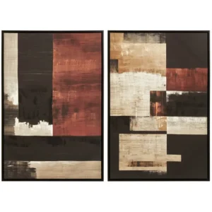 Strata Set Of 2 Multi Colour Wall Art