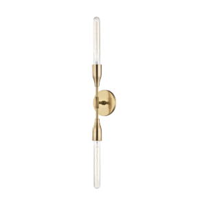 Tara Wall Sconce 2 Lamp Brass