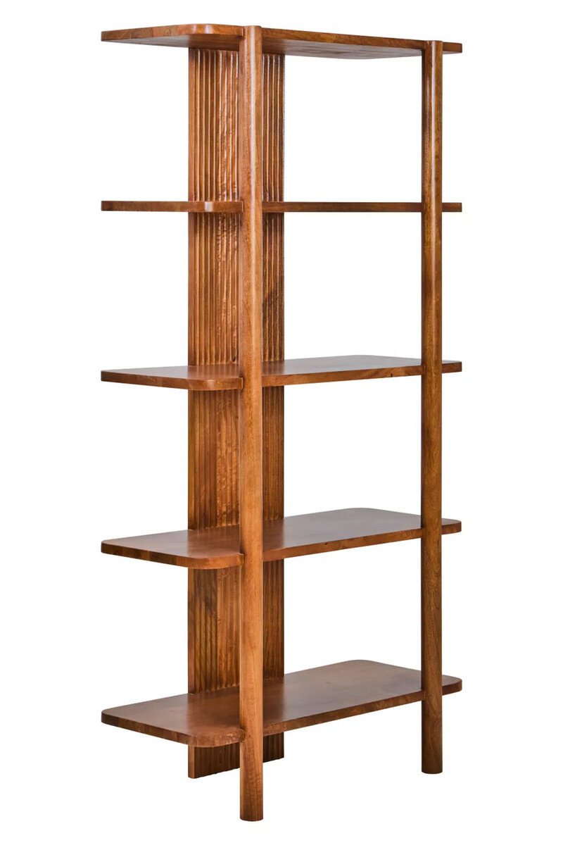 Tello Five Tier Mango Wood Shelf Unit Tello Five Tier Mango Wood Shelf Unit
