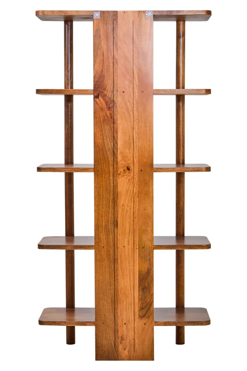 Tello Five Tier Mango Wood Shelf Unit Tello Five Tier Mango Wood Shelf Unit