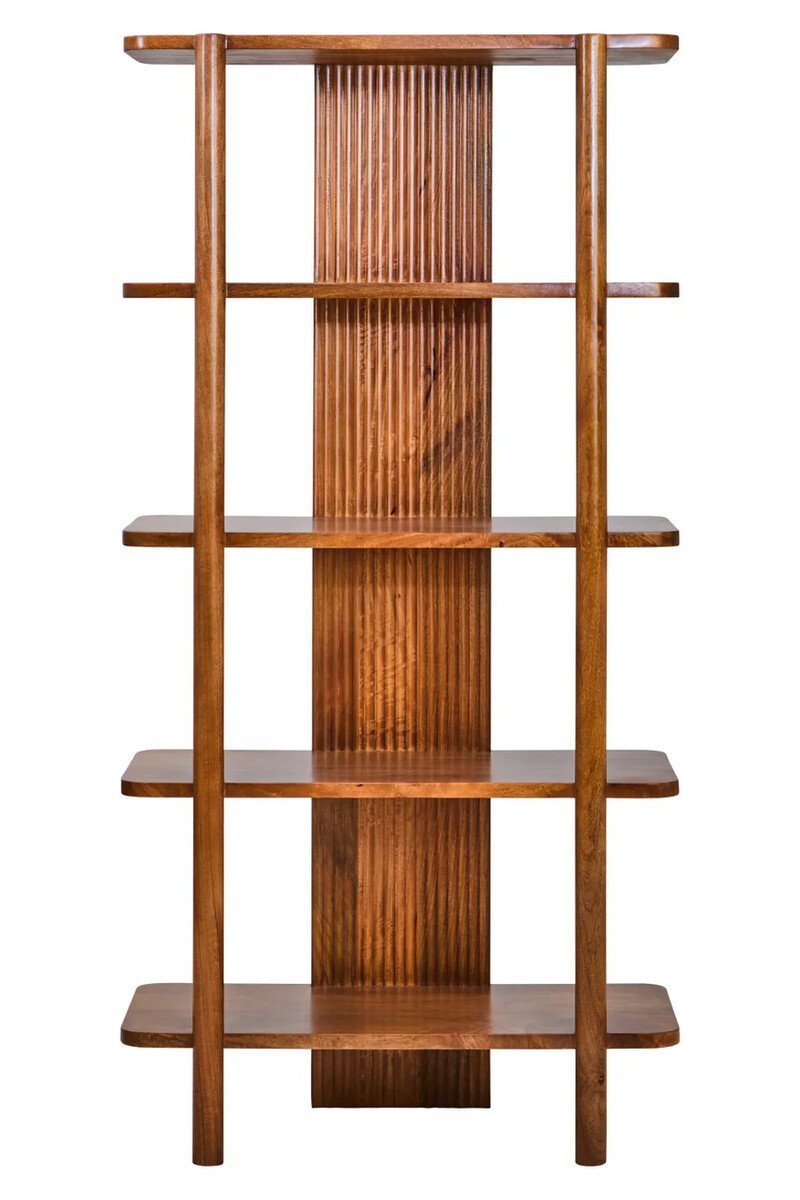 Tello Five Tier Mango Wood Shelf Unit Tello Five Tier Mango Wood Shelf Unit