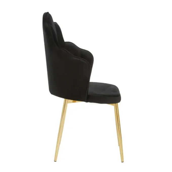 Tiana Black Velvet Dining Chair2