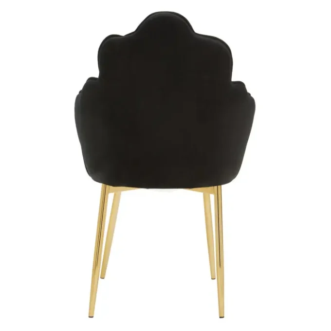 Tiana Black Velvet Dining Chair3