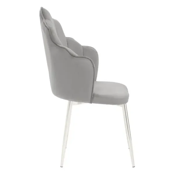 Tiana Grey Velvet Chair2