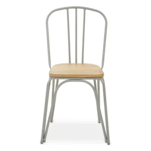 Tilsom Grey Finish Metal Frame Dining Chair