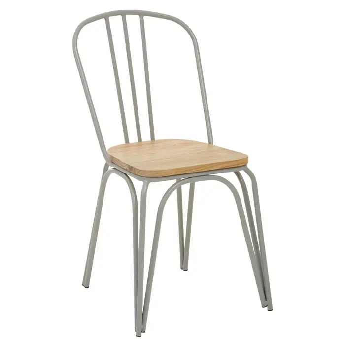 Tilsom Grey Finish Metal Frame Dining Chair Tilsom Grey Finish Metal Frame Dining Chair1