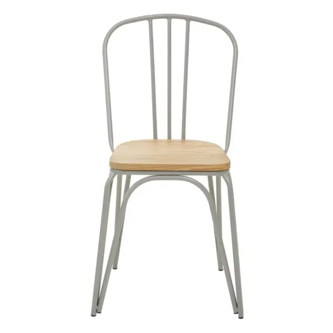 Tilsom Grey Finish Metal Frame Dining Chair2