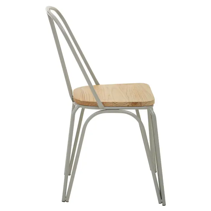 Tilsom Grey Finish Metal Frame Dining Chair Tilsom Grey Finish Metal Frame Dining Chair3