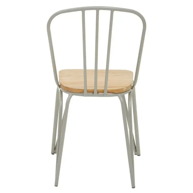 Tilsom Grey Finish Metal Frame Dining Chair4