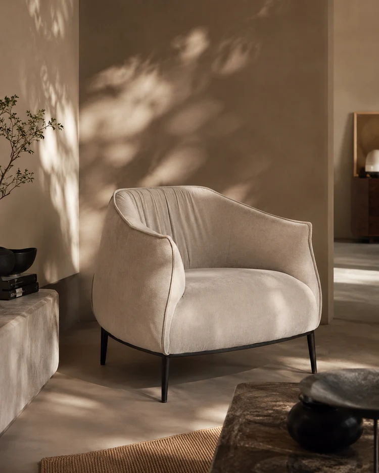 Tyrone Lounge Chair - Beige Tyrone Lounge Chair - Beige