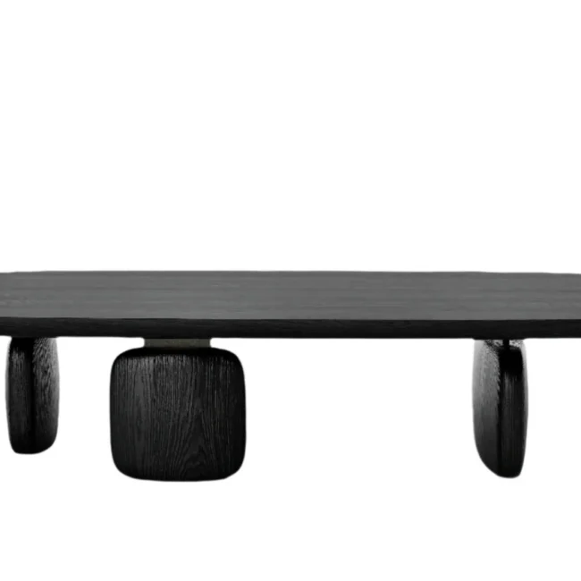 Underline Oval Coffee Table - Black Oak 4