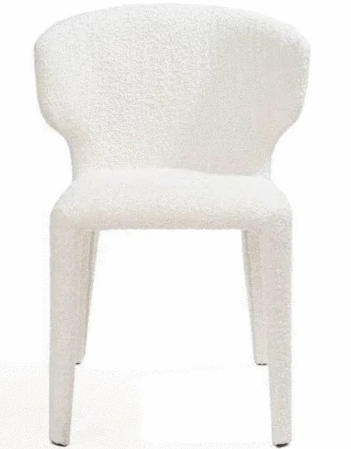 Vela Dining Chair - Chex Polar Bouclé