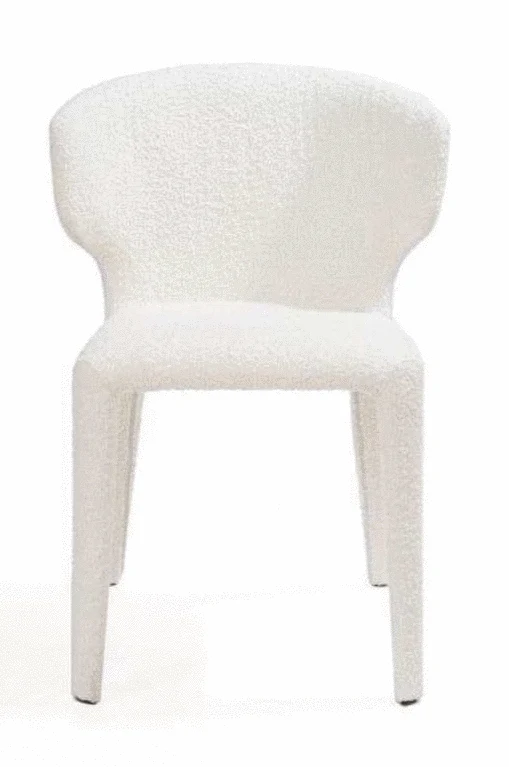 Vela Dining Chair - Chex Polar Bouclé Vela Dining Chair - Chex Polar Bouclé